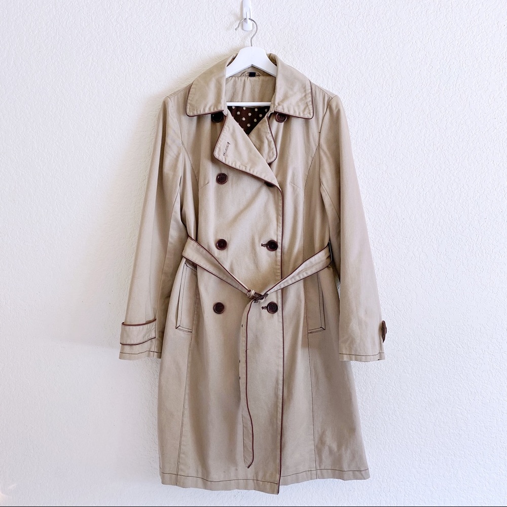 Boden Tan Trench Coat Cotton Twill 10